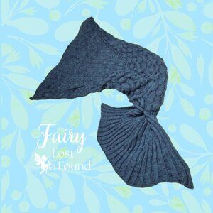 Turquoise Mermaid Tail Blanket for Adult size